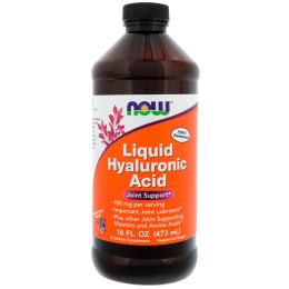 Гіалуронова кислота рідка, Hyaluronic Acid, Now Foods, ягідний смак, 100 мг, 473 мл.