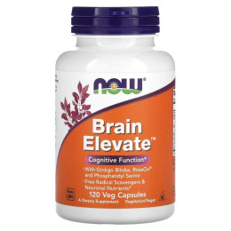 Витамины для памяти, Brain Elevate, Now Foods, 120 вегетарианских капсул