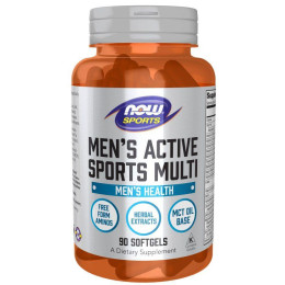 Мультивітаміни для чоловіків, Men's Active Sports Multi, Now Foods, Sports, 90 гелевих капсул