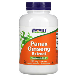 Женьшень, Panax Ginseng, Now Foods, екстракт, 250 вегетаріанських капсул