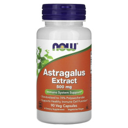 Екстракт Астрагалу, Astragalus, Now Foods, 500 мг, 90 вегетаріанських капсул