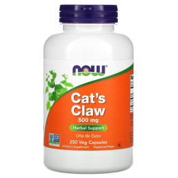 Кошачий коготь (Cat's Claw), Now Foods, 500 мг, 250 вегетарианских капсул