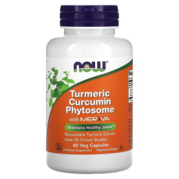 Куркумін фітосома, Turmeric Curcumin Phytosome, Now Foods, 500 мг, 60 вегетаріанських капсул