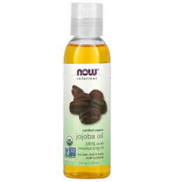 Масло жожоба, Jojoba Oil, Now Foods, Solutions, сертифицированное органическое, 118 мл