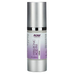 Крем нічний з гіалуроновою кислотою, Hyaluronic Acid Creme, NOW Foods, Solutions, 59 мл