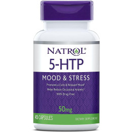 5-гідрокситриптофан, 5-HTP, Natrol, 50 мг, 45 капсул