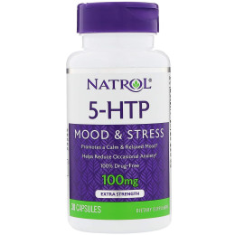 5-гідрокси L-триптофан (5-НТР), Natrol, 100 мг, 30 кап.