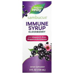 Чорна бузина, Sambucus, Immune Syrup, Elderberry, Nature's Way, 120 мл