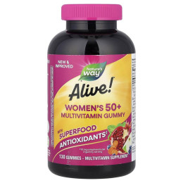 Мультивітаміни для жінок після 50, Women's 50+ Gummy Vitamins, Nature's Way, 130 жувальних цукерок
