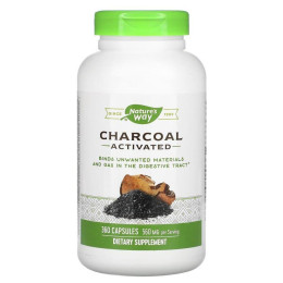 Активированный уголь, Charcoal Activated, Nature's Way, 280 мг, 360 капсул