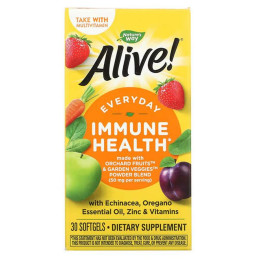 Мультивітаміни, підтримка імунітету, Alive! Immune Health, Nature's Way, 30 гелевих капсул
