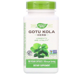 Готу кола, Gotu Kola Herb, Nature's Way, 180 капсул (475 мг в 1 капсулі)