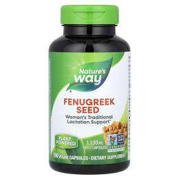 Пажитник, Fenugreek Seed, Nature's Way, насіння, 1130 мг, 180 веганських капсул (565 мг на капсулу)
