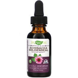 Ехінацея та гідрасстис, Echinacea Goldenseal, Nature's Way, без спирту, 30 мл