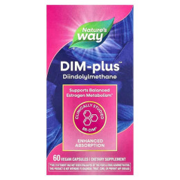 ДИМ плюс, метаболизм эстрогенов, DIM-Plus, Nature's Way, 60 вегетарианских капсул