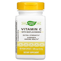 Вітамін C з биофлавоноїдами, Vitamin C, Nature's Way, 1000 мг, 100 веганських капсул