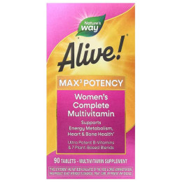 Вітаміни для жінок, Alive, Women's Complete Multivitamin, Nature's Way, повний мультивітамінний комплекс, 90 таблеток
