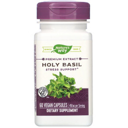 Базилік священний, Holy Basil, Nature's Way, стандартизований, 450 мг, 60 веганських капсул