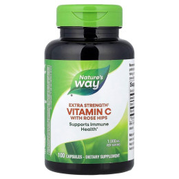 Вітамін С (аскорбінова кислота), Vitamin C, Nature's Way, з шипшиною, 1000 мг, 100 капсул