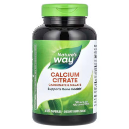 Цитрат кальцію, Calcium Citrate, Nature's Way, 500 мг, 250 капсул (250 мг на капсулу)