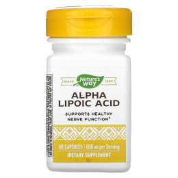 Альфа-ліпоєва кислота, Alpha Lipoic Acid, Nature's Way, 60 капсул (200 мг у капсулі)