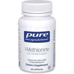 L-метіонін, l-Methionine, Pure Encapsulations, підтримка суглобів, печінки та підшлункової залози, антиоксидантів та нервової системи, 60 капсул