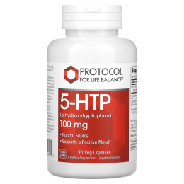 5-HTP (5-Гидрокситриптофан), 5-HTP, Protocol for Life Balance, 100 мг, 90 растительных капсул
