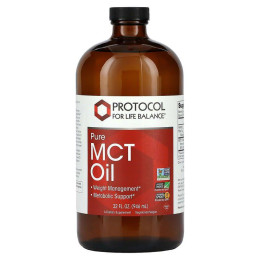 Олія MCT, Pure MCT Oil, Protocol for Life Balance, чиста, 946 мл