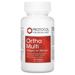Мультивітаміни для жінок, Ortho Multi for Women, Protocol for Life Balance, 90 гелевих капсул