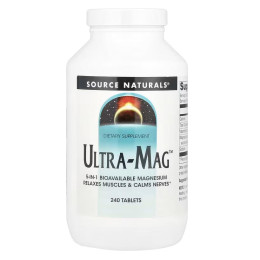 Магній (ультра), Ultra-Mag, Source Naturals, 240 таблеток