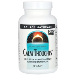 Підтримка нервової системи, Calm Thoughts, Source Naturals, 90 табл.