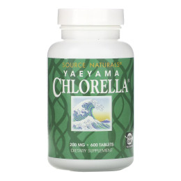 Хлорелла, Yaeyama Chlorella, Source Naturals, 600 таблеток (200 мг на таблетку)