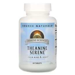 Теанін, спокій, Theanine Serene, Source Naturals, 60 таблеток