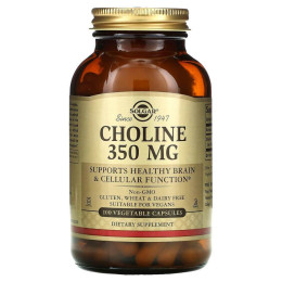 Холін, Choline, Solgar, 350 мг, 100 капсул