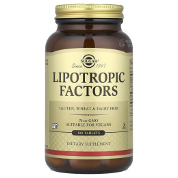 Ліпотропний фактор, Lipotropic Factors, Solgar, 100 таблеток