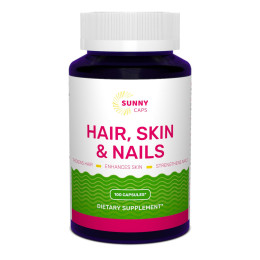 Комплекс кожа, волосы, ногти, Hair, Skin & Nails Complex Powerful, Sunny Caps, 100 капсул