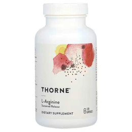 L-аргинин, L-Arginine, Thorne, 120 капсул (500 мг на капсулу)