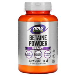 Бетаїн, Betaine, Now Foods, Sports, порошок, 170 г