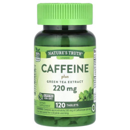 Кофеин плюс экстракт зеленого чая, Caffeine Plus Green Tea Extract, Nature's Truth, 220 мг, 120 таблеток