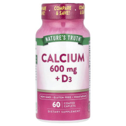 Кальцій + вітамін D3, Calcium + D3, Nature's Truth, 60 каплет