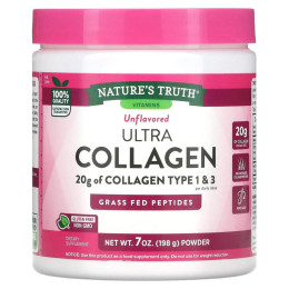 Коллаген, Ultra Collagen, Nature's Truth, порошок, без ароматизаторов, 198 г