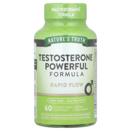 Підвищення рівня тестостерону, Testosterone Powerful Formula, Nature's Truth, потужна формула, 60 гелевих капсул