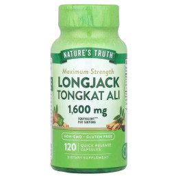 Еврікома довголиста, Longjack Tongkat Ali, Nature's Truth, 1600 мг, 120 капсул зі швидким вивільненням (800 мг в 1 капсулі)