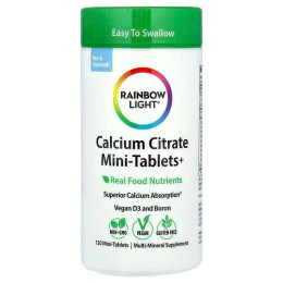 Цитрат кальция (Calcium Citrate), Rainbow Light, 120 мини таблеток
