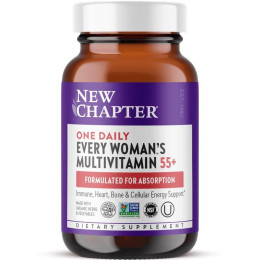 Мультивітаміни для жінок 55+, Every Woman's 55+ Multivitamin, New Chapter, 1 в день, 96 вегетаріанських таблеток