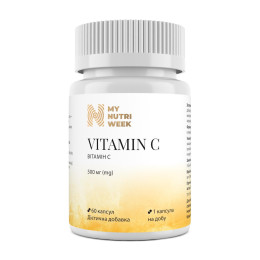 Вітамін С, Vitamin C, My Nutri Week, 500 мг, 60 капсул