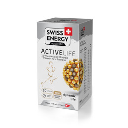 Витамины и минералы с гуараной, ACTIVELIFE 25 Vitamins and Minerals+Vitamin K2+Guarana, Swiss Energy, 30 капсул