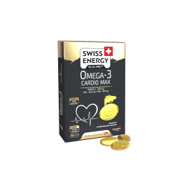 Омега-3, Omega-3 CARDIO MAX blister, Swiss Energy, поддержка сердечно-сосудистой системы, 30 гелевых капсул