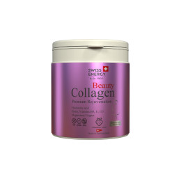 Колаген, комплекс преміум-класу (I та III тип), BEAUTY COLLAGEN, Swiss Energy, для красивої шкіри, волосся та нігтів, зі смаком полуниці, 240 г