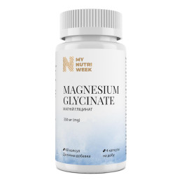 Магній гліцинат, Magnesium Glycinate, My Nutri Week, 60 капсул